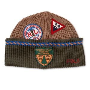 Polo Ralph Lauren Expedition Patch Beanie Knit Hat Unisex